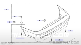 Achterbumper Nissan Almera N15 85022-0N025