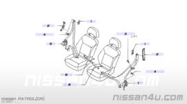 Veiligheidsgordelspanner linksvoor Nissan Patrol Y61 86885-VC005 Origineel.