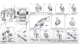 Stuurschakelaarhouder / airbagklokveer Nissan 25567-EB301 D40/ R51