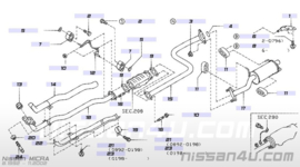 Uitlaatbout Nissan Micra K11 20606-41B00