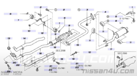 Veer uitlaatvoorpijp Nissan Micra K11 20074-41B10