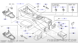 Boot-console Nissan Almera N16 96935-BM415 Little damage