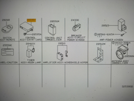 Control-unit keyless entry Nissan 28596-9F911 (28595-3F310) K11/ P10/ R20 Origineel.
