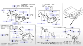 Stadslicht links Nissan Bluebird U11 26115-13E01 (IKI5125) Gebruikt.