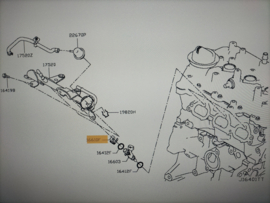 Houder injector HR09DET Nissan Micra K14 01551-00Q1F Gebruikt.