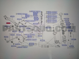 Parallelstang achteras Nissan Bluebird T72 55150-Q9000 Gebruikt.