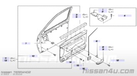 Grip front door, right-hand Nissan Terrano2 R20 80950-1F200