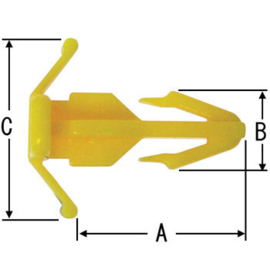 Bevestigingsclip geel Nissan 80897-7J100 Origineel