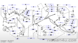 Hose pressure power steering Nissan 49720-52Y00 B13/ N14/ Y10 Used part.