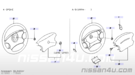 Claxondeel stuurwiel Nissan Sunny N14 48420-63C00