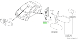 Cover-front door corner, inner left-hand Nissan Micra cabriolet CK12 80293-BC000 Used part.