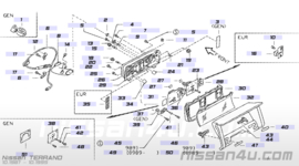 Relais/weerstand/regelaar kilometerteller Nissan 24855-18G00 CG22/D21/WD21