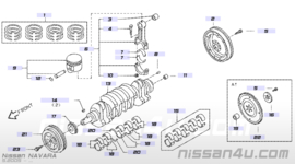 Krukastandwiel YD25DDTI Nissan 13021-EB70A D40/ R51 Origineel.