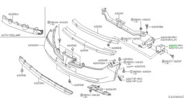 Stay-front bumper, right-hand Nissan Primera P12 62210-AU330 Used part.