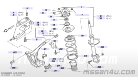 Stofhoes schokdemper vooras Nissan Maxima J30 54055-85E00