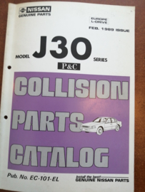 Collision parts catalog model J30 series February 1989 EC-101-EL