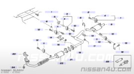 Achterdemper Nissan Sunny Wagon B12 CD17 20100-50A11