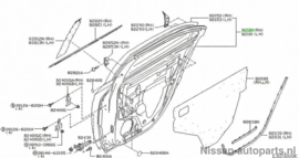 Door-rear, right-hand Nissan Primera P12 82100-BA130 (KY5) Used part.