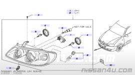 Afdichtkap koplamp Nissan Almera N16 26029-BN701