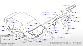 Finisher trunk lid Nissan 84810-94M00 ( 84812-94N00) Original. Little damage