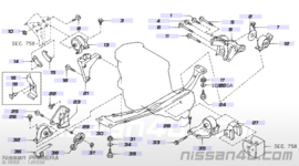 Luchtstroomrubber ophanging motorblok Nissan 11338-2F200