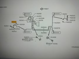 Remslang vooras Nissan Micra K11 46210-5F002 Nieuw.