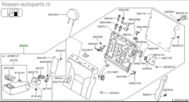 Achterbankrugleuning links Nissan Primera P12 88650-BA002 Gebruikt.