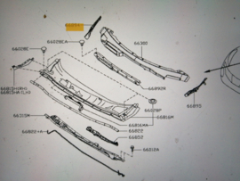 Afdekkap paravan rechts Nissan Juke F15 66894-1KA1A