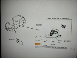 Cover-mirror body, right hand Nissan Micra K14 96373-00Q0G (963747201R) Little damage.
