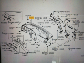 Panel & pad instrument Nissan Primera P11/ WP11 68200-9F610 Used part.