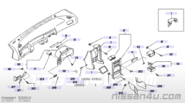 Cover-instrument lower, left-hand Nissan 100NX B13 68921-65Y00