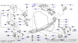 Motorsteunbalk Nissan Almera N15 SR20DE 2.0 GTI 11240-2N100