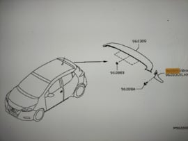 Hoekstuk spoiler rechts Nissan Micra K14 96032-5FA1A Origineel.