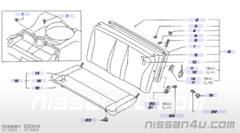 Achterbankzitting Nissan 100NX B13 zwart 88300-70Y03