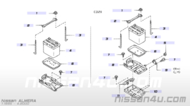 Accu-montageplaat Nissan Almera N15 CD20 64861-0M900