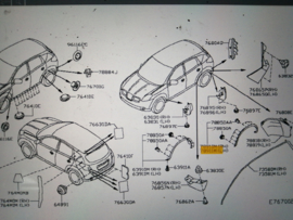 Spatbordverbreder linksachter Nissan Qashqai J10/ JJ10 83829-JD000