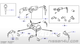 Sleutelset Nissan Sunny N14 48700-50Y85