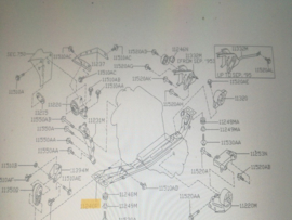 Motorsteunbalk Nissan Almera N15 GA14DE/GA16DE/CD20 11240-1N000