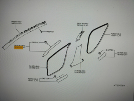 Garnisch assy-front pillar, left-hand Nissan Micra K14 76912-5FA1A (76912-5FA0A) Used part.