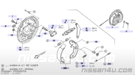 Wielremcilinder linksachter Nissan Primera P10 44101-70J20