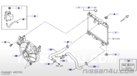 Hose-reserve tank Nissan Micra K12/ CK12 21741-AX600