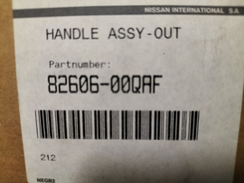 Deurgreep schuifdeur buitenzijde links Nissan Primastar X83 82606-00QAF Orgineel.