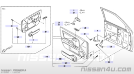 Deurpaneel linksvoor Nissan Primera P11/ WP11 80901-9F671 (80901-2F001)