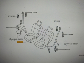 Belt assy-buckle, front seat Nissan Almera Tino V10 86842-BU000 Used part.