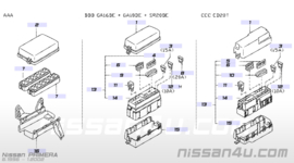 Cover-relay box Nissan Primera P11 24382-9F000