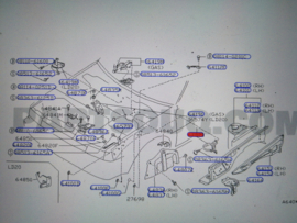 Houder vacuüm verdamper CA18D/ CA20E Nissan Bluebird T72 Gebruikt.