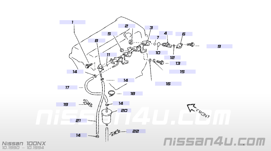 Benzine injector SR20DE Nissan 16600-53J00 B13/ N14 Nieuw.