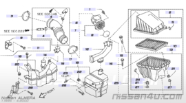 Slangklem luchtaanvoerslang Nissan 14464-45V15 Gebruikt.