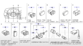 Dummyschakelaar Nissan Serena C23 68960-0C010