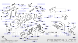 Middenpaneel dashboard Nissan Terrano2 R20 68260-0X803